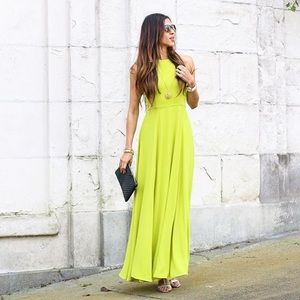 NBD x Naven Twins Out Shine Maxi Dress Chartreuse✨